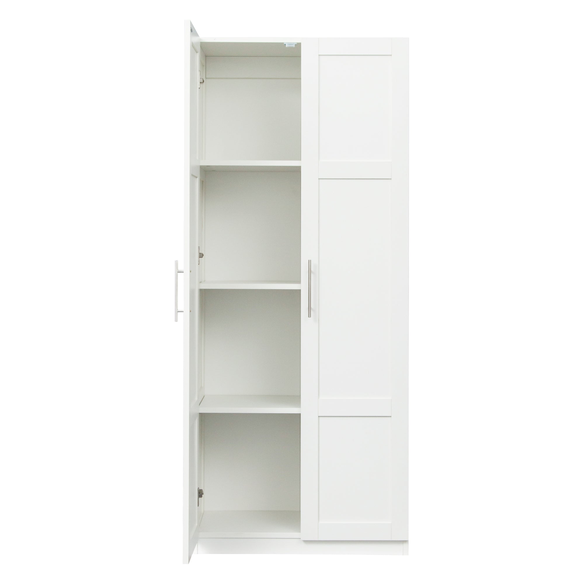 70.87" Tall White Shaker Storage Cabinet with Two Doors