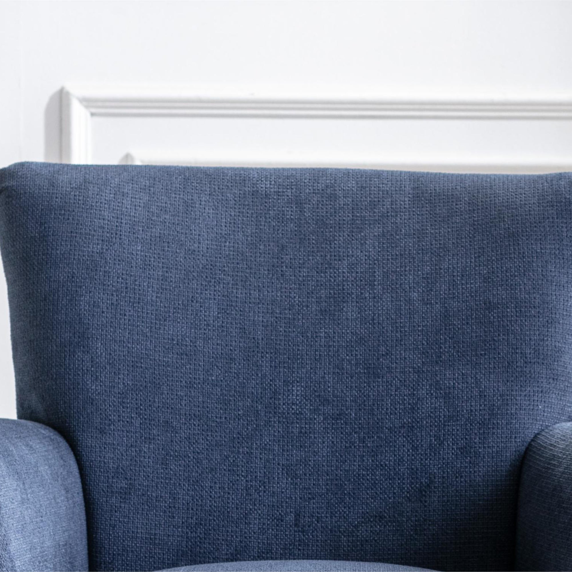 Olivia Blue Linen Accent Arm Chair