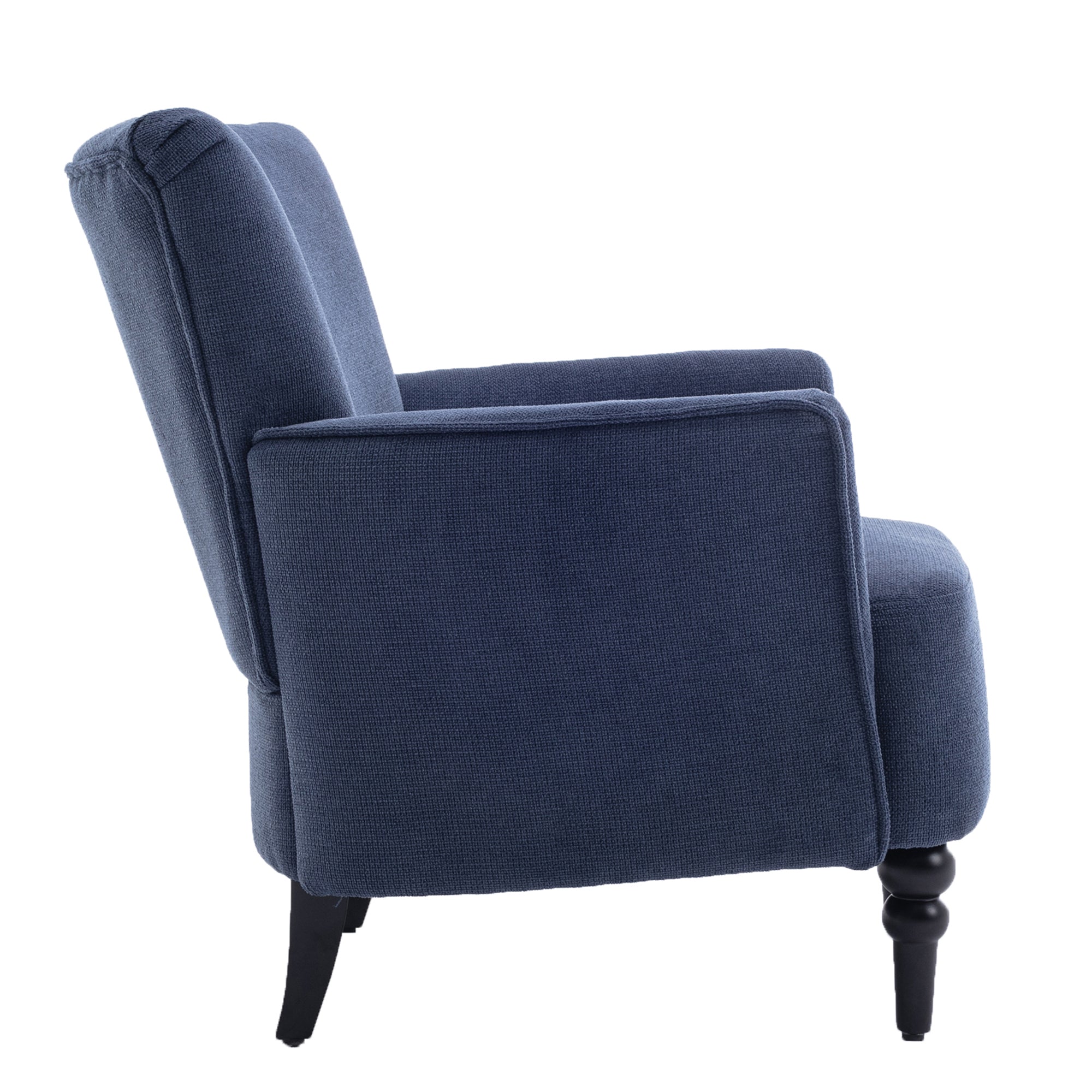 Olivia Blue Linen Accent Arm Chair