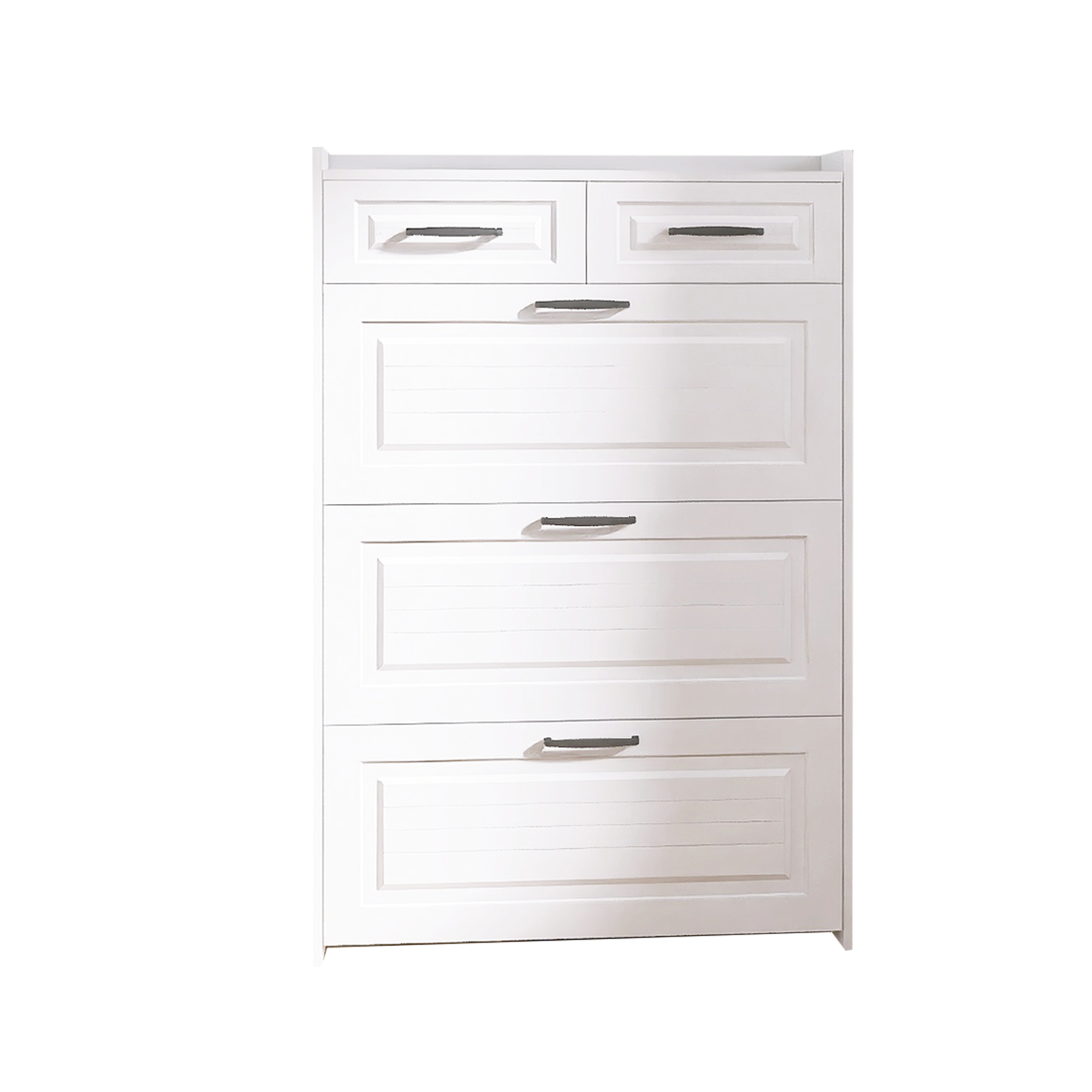 White Entryway Storage Shoe Cabinet Rack