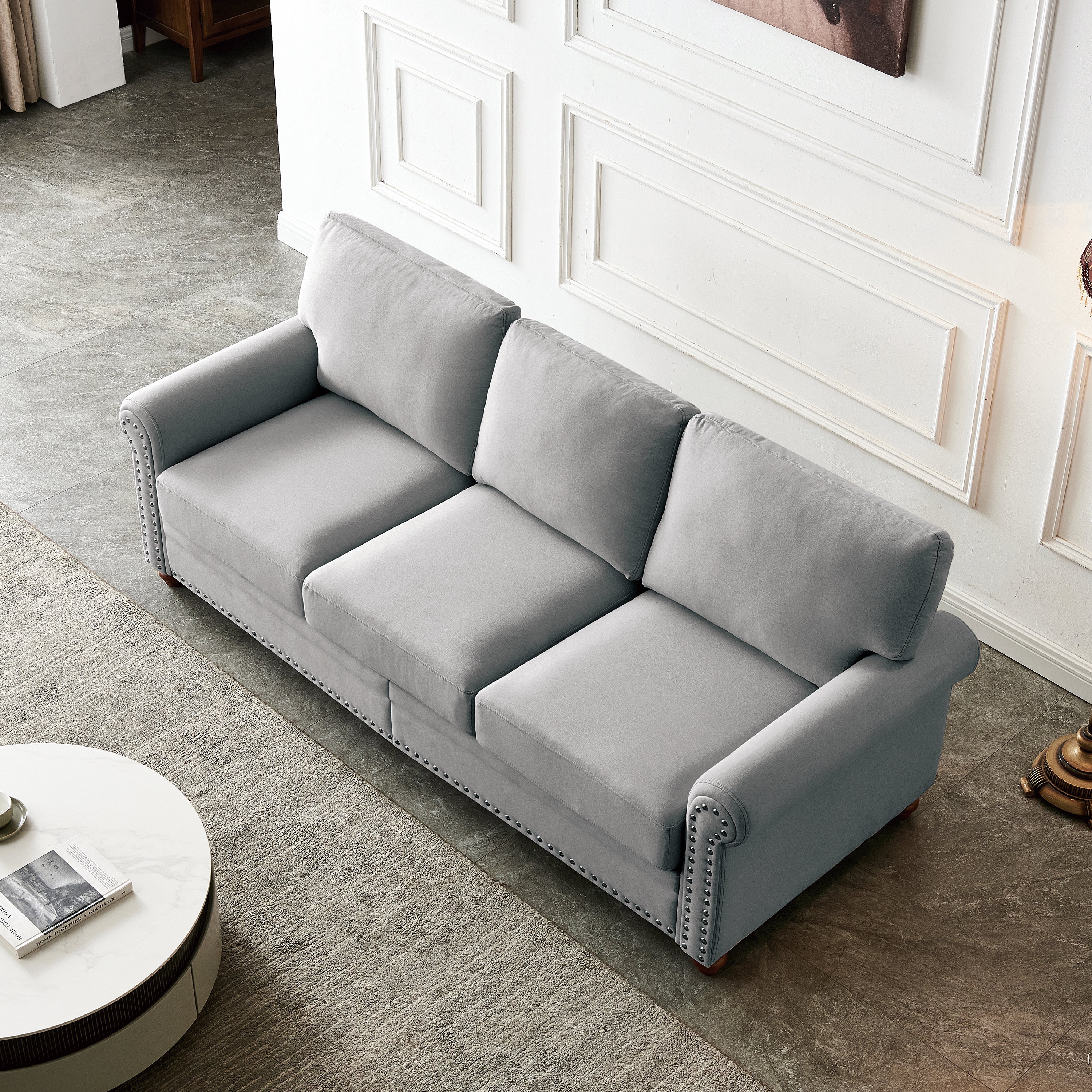 Cooper 82" Gray Linen Sofa