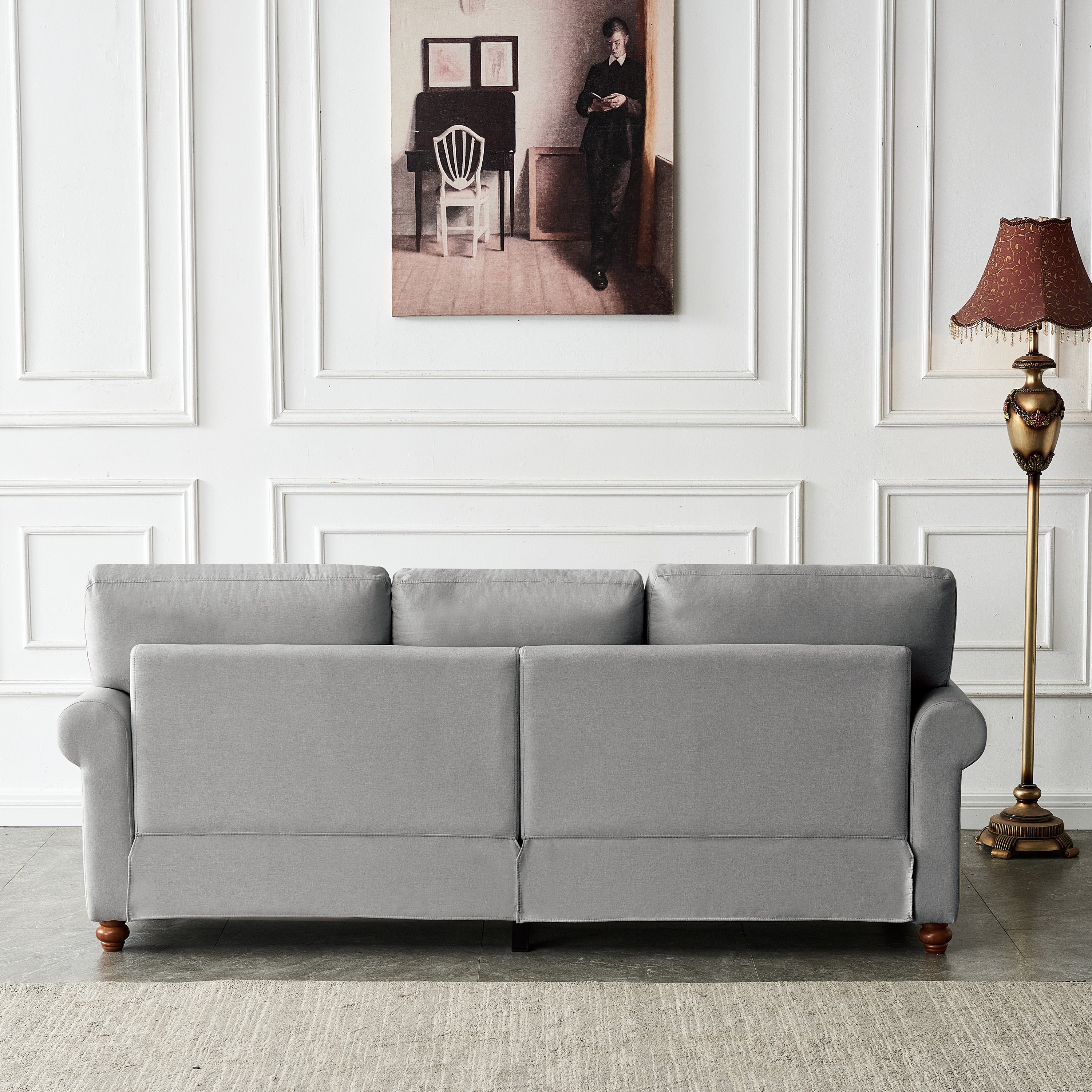 Cooper 82" Gray Linen Sofa