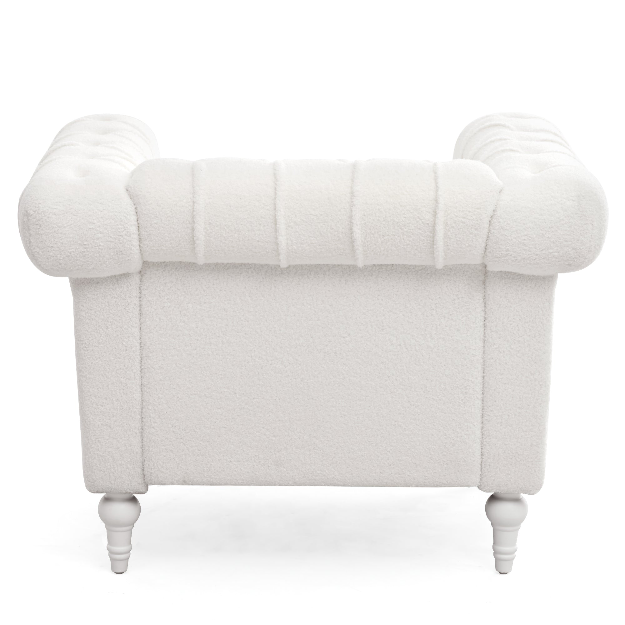 Juliet White Boucle Chesterfield Chair