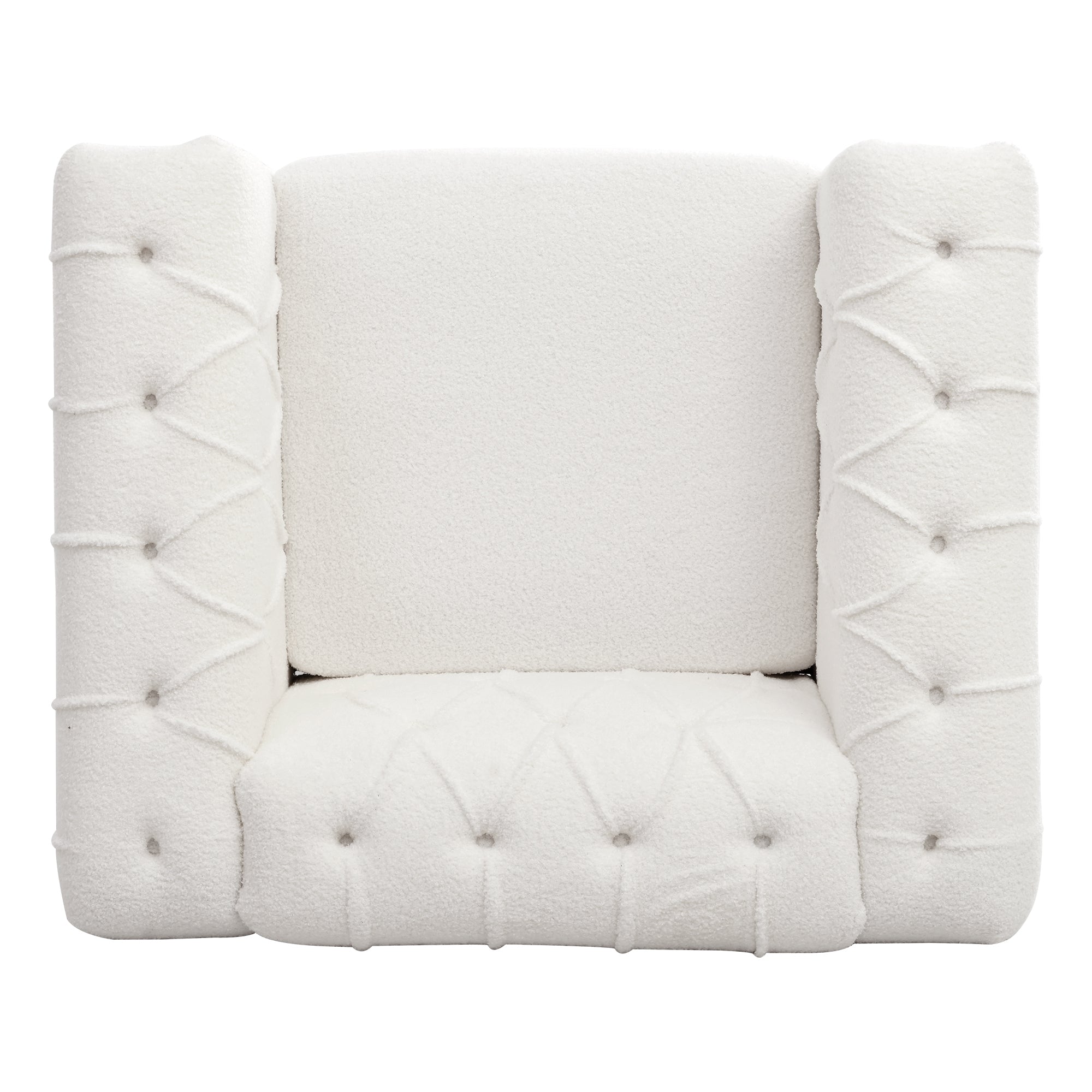 Juliet White Boucle Chesterfield Chair