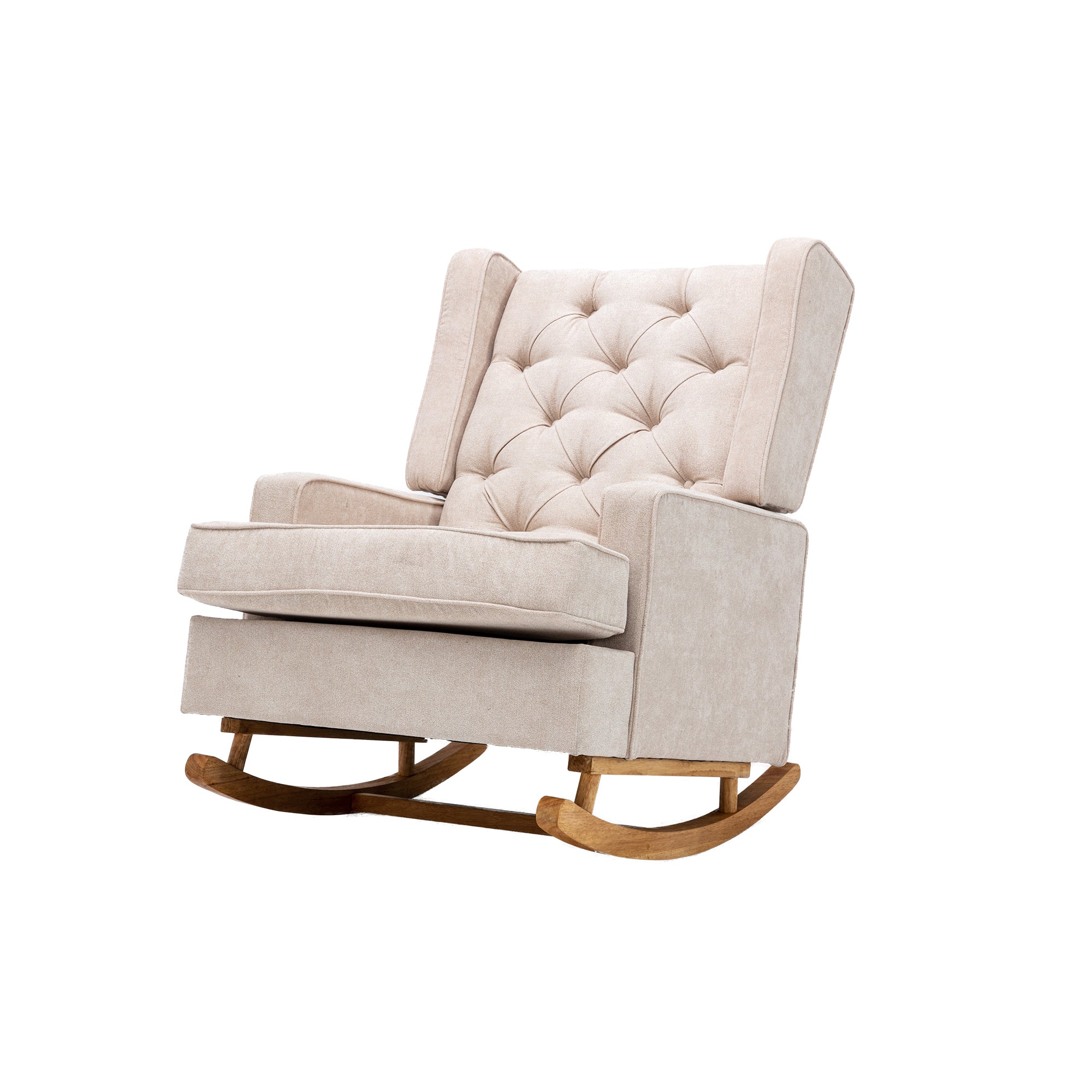 Linen Fabric Accent Rocking Chair