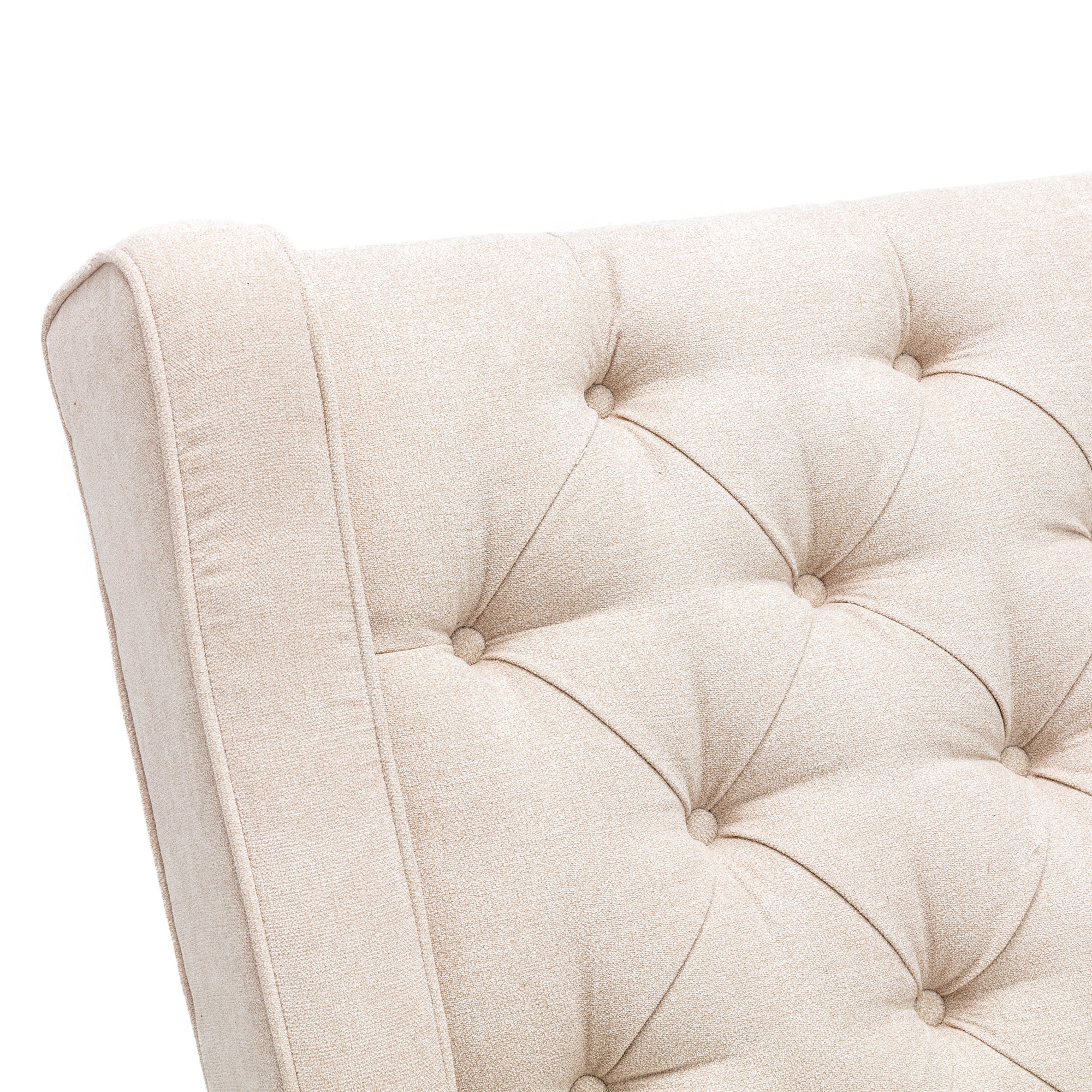 Linen Fabric Accent Rocking Chair