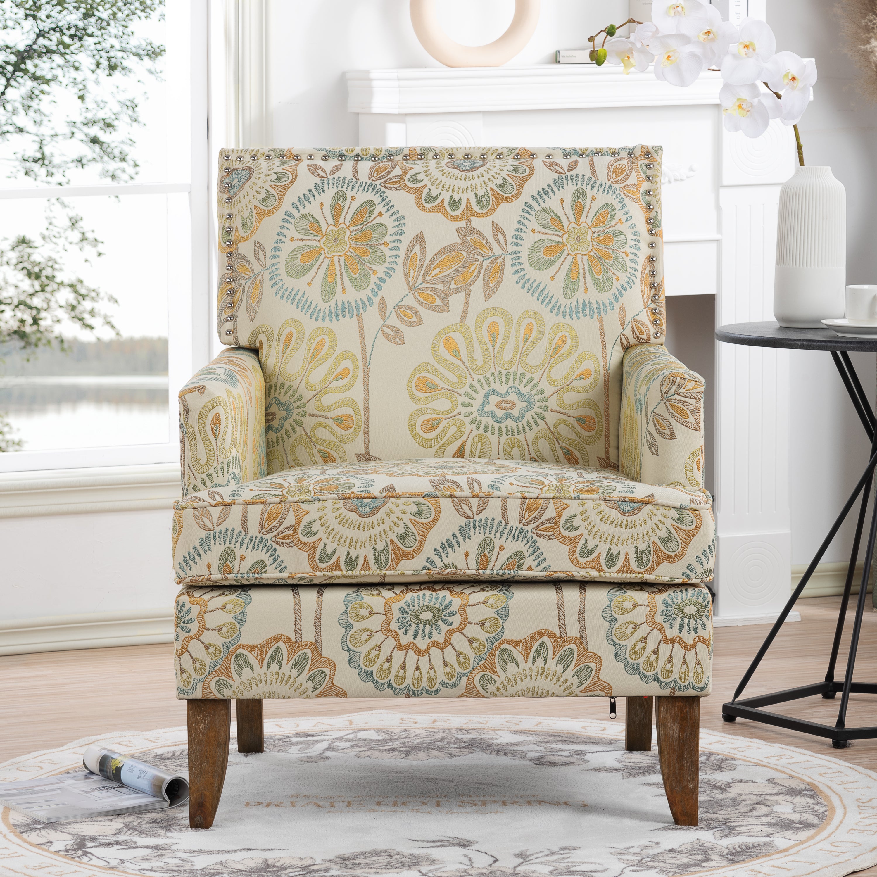 Kasen Upholstered Fabric Accent Armchair